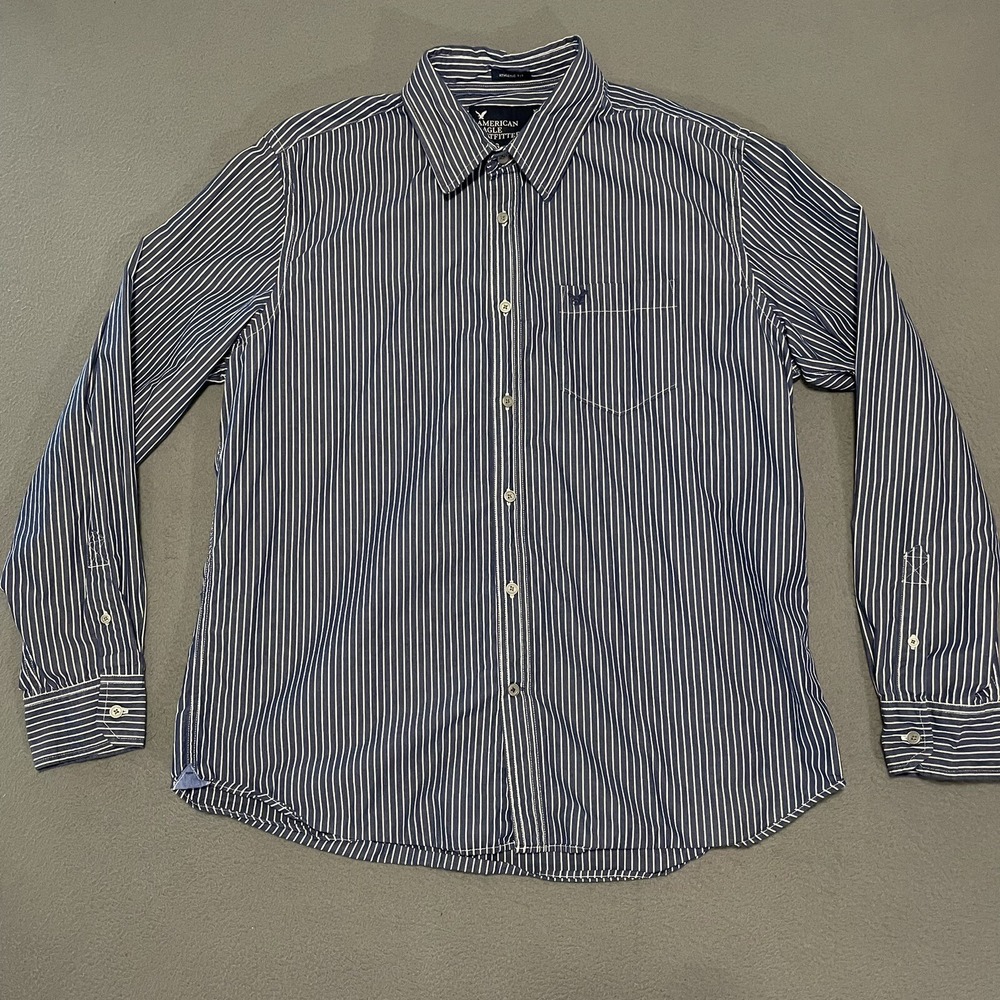 American Eagle Outfitters Long Sleeved Button-Up Shirt Striped Men's Size‎ XL